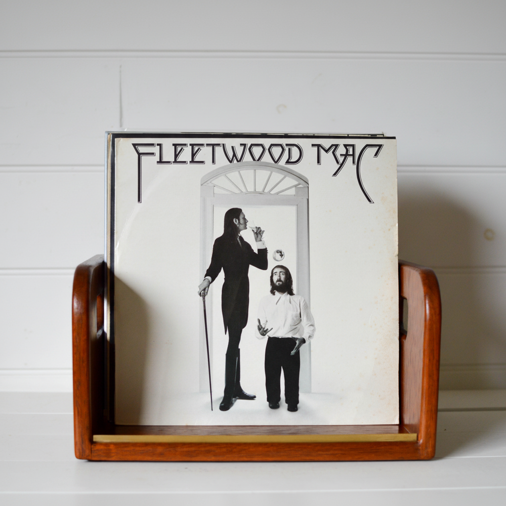 Vinyl LP Record Storage Crate/Box made with solid wood and brass/ high quality mid century minimalist style/ gift for music lover