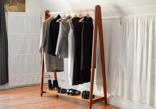 Reclaimed wood clothing rack