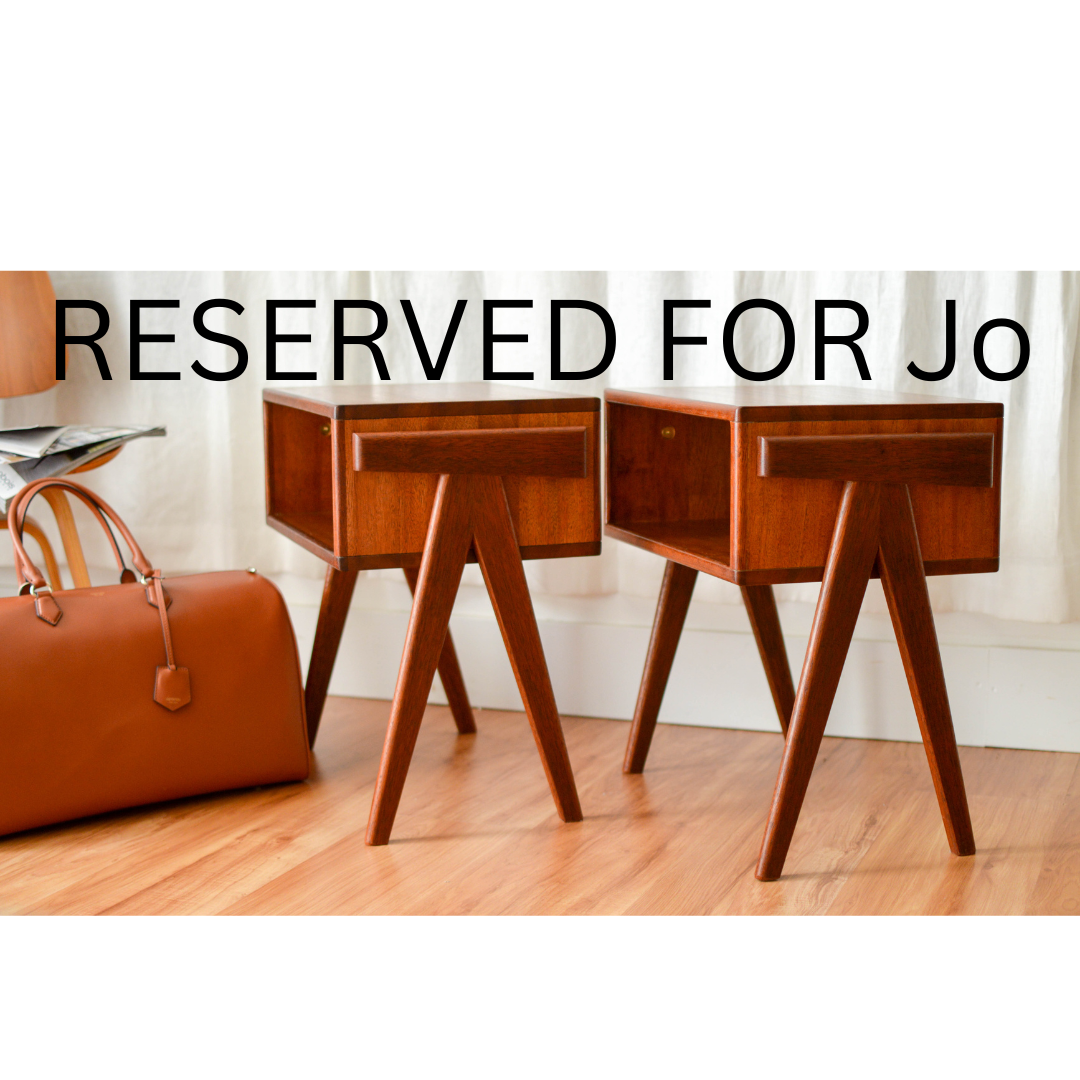 Reserved for Jo. Mid century style bedside tables. A unique design made locally in Sydney.