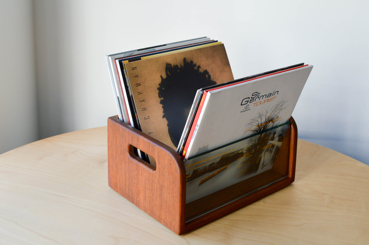 Vinyl Record Storage Crate | Solid Wood & Glass | Handmade in Sydney | Gift for Music Lovers (Copy)