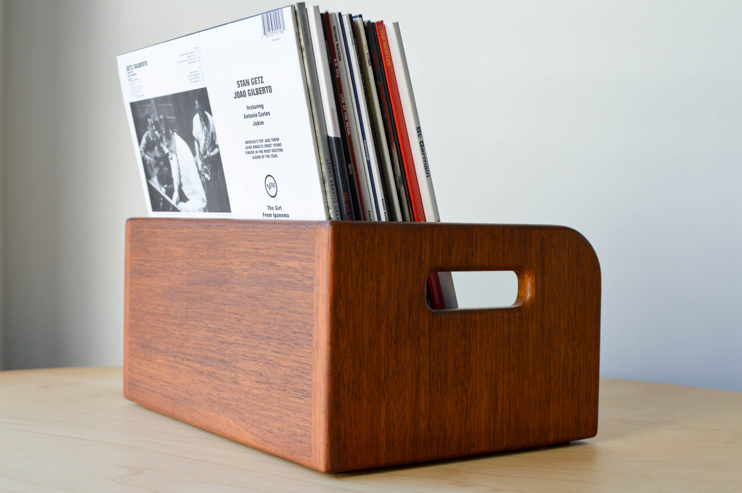 Vinyl Record Storage Crate | Solid Wood & Glass | Handmade in Sydney | Gift for Music Lovers (Copy)